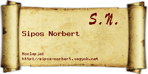 Sipos Norbert névjegykártya