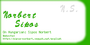 norbert sipos business card
